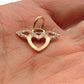 NZGD | 14ct Gold Angel Wings Heart Pendant 12.8mm (Please Check Caliber Photos)
