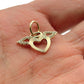 NZGD | 14ct Gold Angel Wings Heart Pendant 12.8mm (Please Check Caliber Photos)