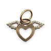 NZGD | 14ct Gold Angel Wings Heart Pendant 12.8mm (Please Check Caliber Photos)