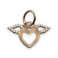 NZGD | 14ct Gold Angel Wings Heart Pendant / Charm
