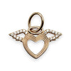 NZGD | 14ct Gold Angel Wings Heart Pendant / Charm