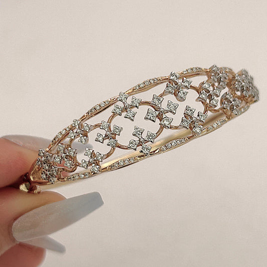 BRAND NEW | 14ct Gold Diamond Serenade Bangle Valuation $11,750