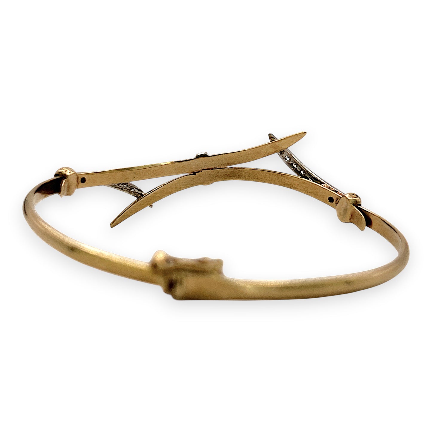 NZGD | 14ct Gold Solitaire Spirit Diamond Bangle Valuation $6,400