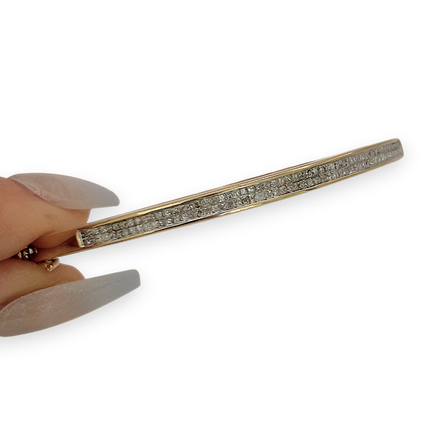 NZGD | 14ct Gold Golden Whisper Diamond Bangle Valuation $6,600