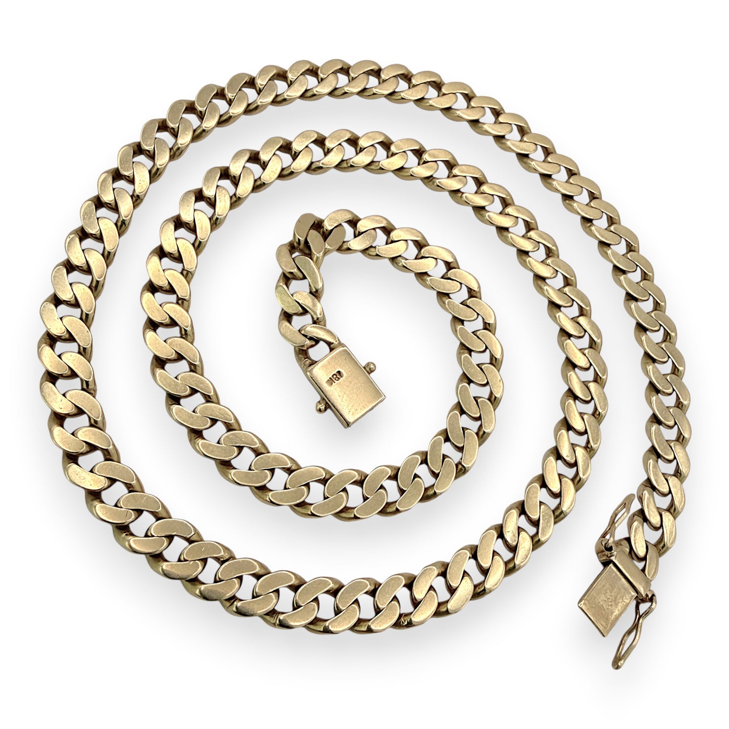 NZGD | 18ct Gold Prestige Round‑Edge Cuban Chain 58.02g