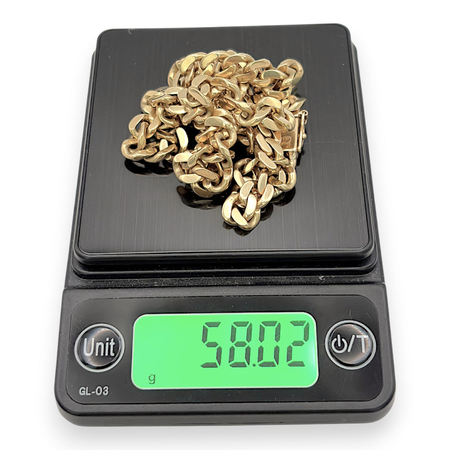 NZGD | 18ct Gold Prestige Round‑Edge Cuban Chain 58.02g