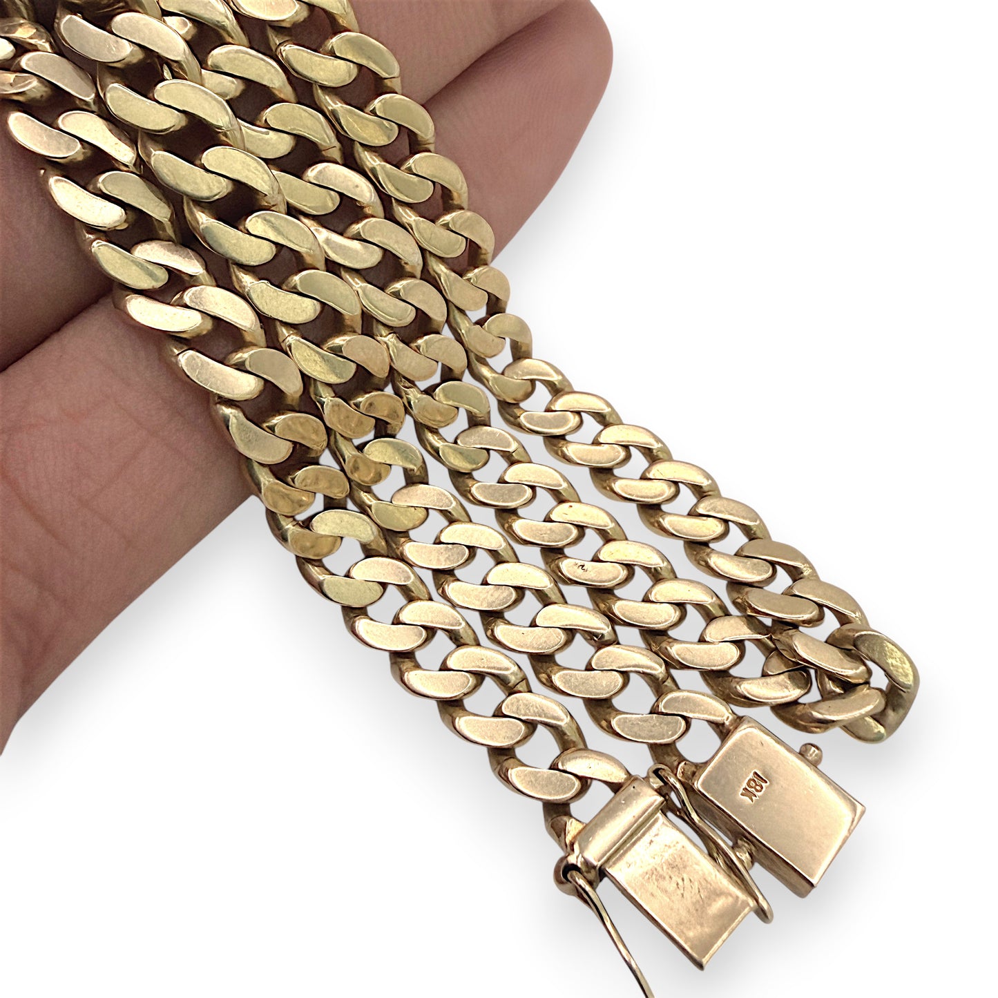 NZGD | 18ct Gold Prestige Round‑Edge Cuban Chain 58.02g