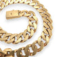 NZGD | 18ct Gold Molten Curb Bracelet 22 cm