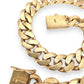 NZGD | 18ct Gold Molten Curb Bracelet 22 cm