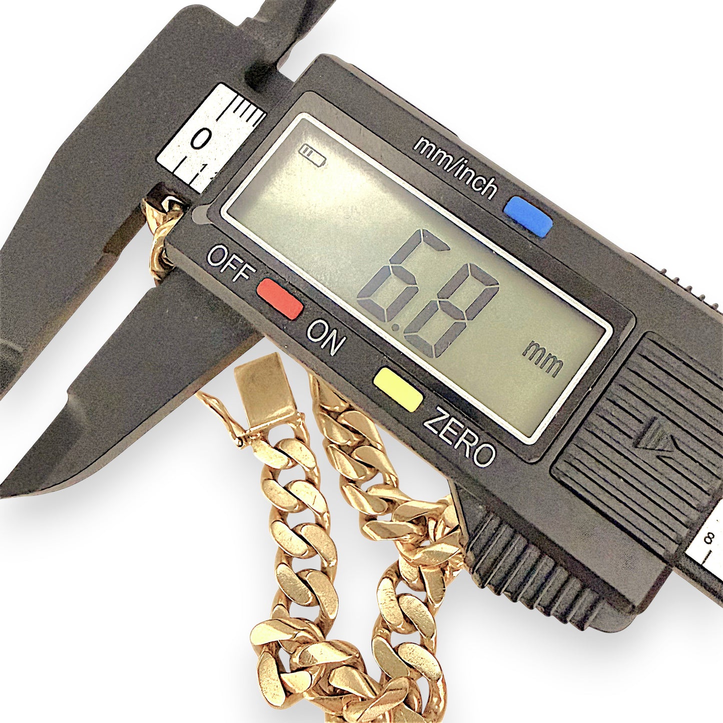 NZGD | 18ct Gold Molten Curb Bracelet 22 cm
