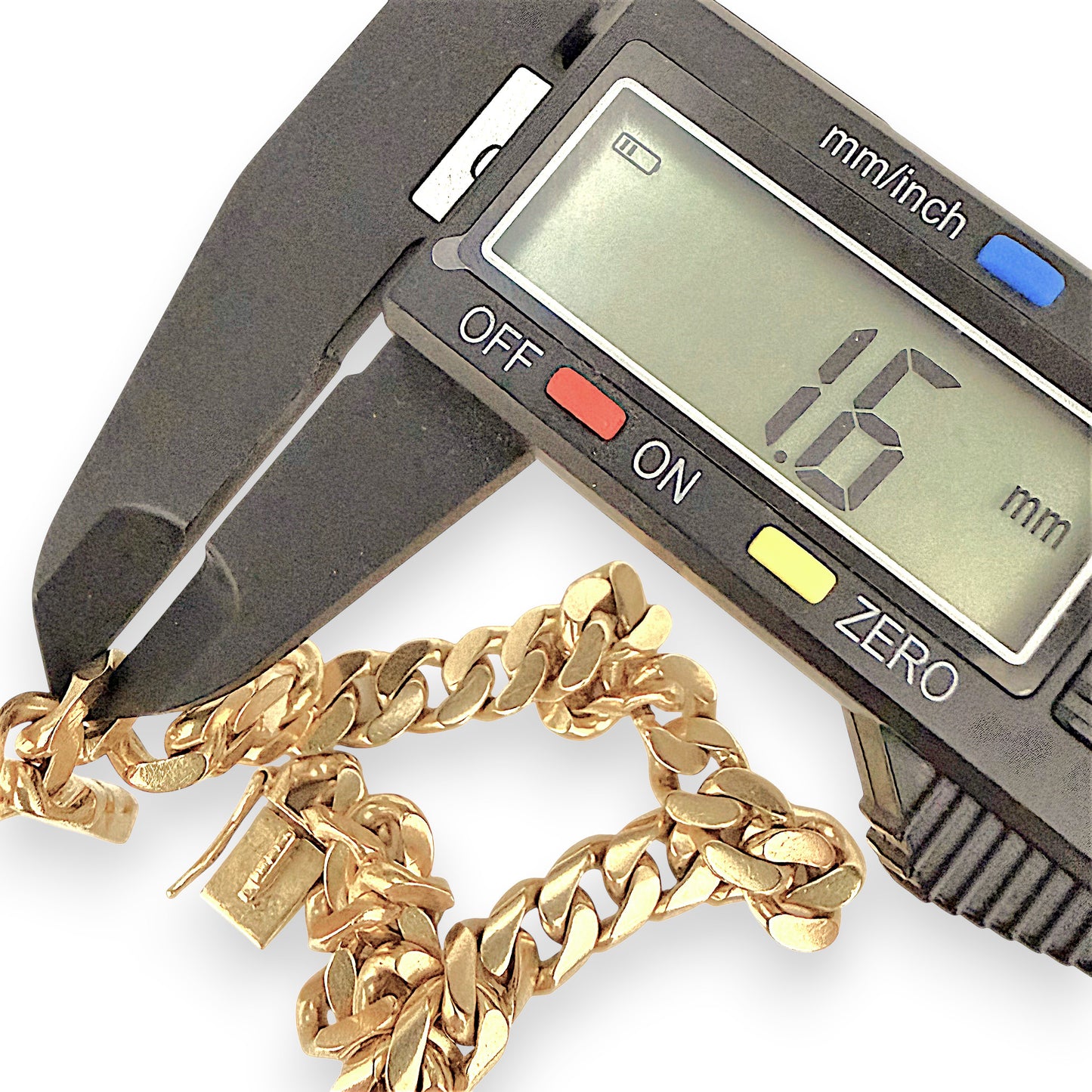 NZGD | 18ct Gold Molten Curb Bracelet 22 cm