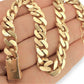 NZGD | 18ct Gold Molten Curb Bracelet 22 cm