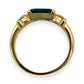 NZGD| 18ct Gold Ring Emerald Crown Trilogy Valuation $4,000
