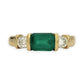 NZGD| 18ct Gold Ring Emerald Crown Trilogy Valuation $4,000