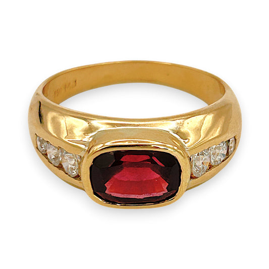 NZGD | 18ct Gold Ring - Garnet Sovereign Statement Valuation $8,000