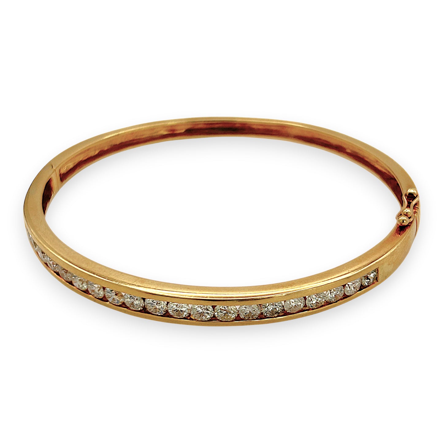 NZGD | 18ct Gold Lumina Crown Diamond Bangle Valuation $17,600