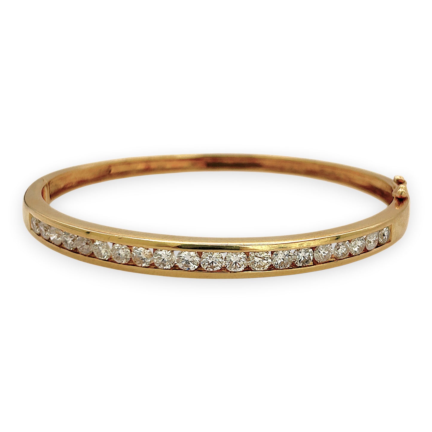 NZGD | 18ct Gold Lumina Crown Diamond Bangle Valuation $17,600