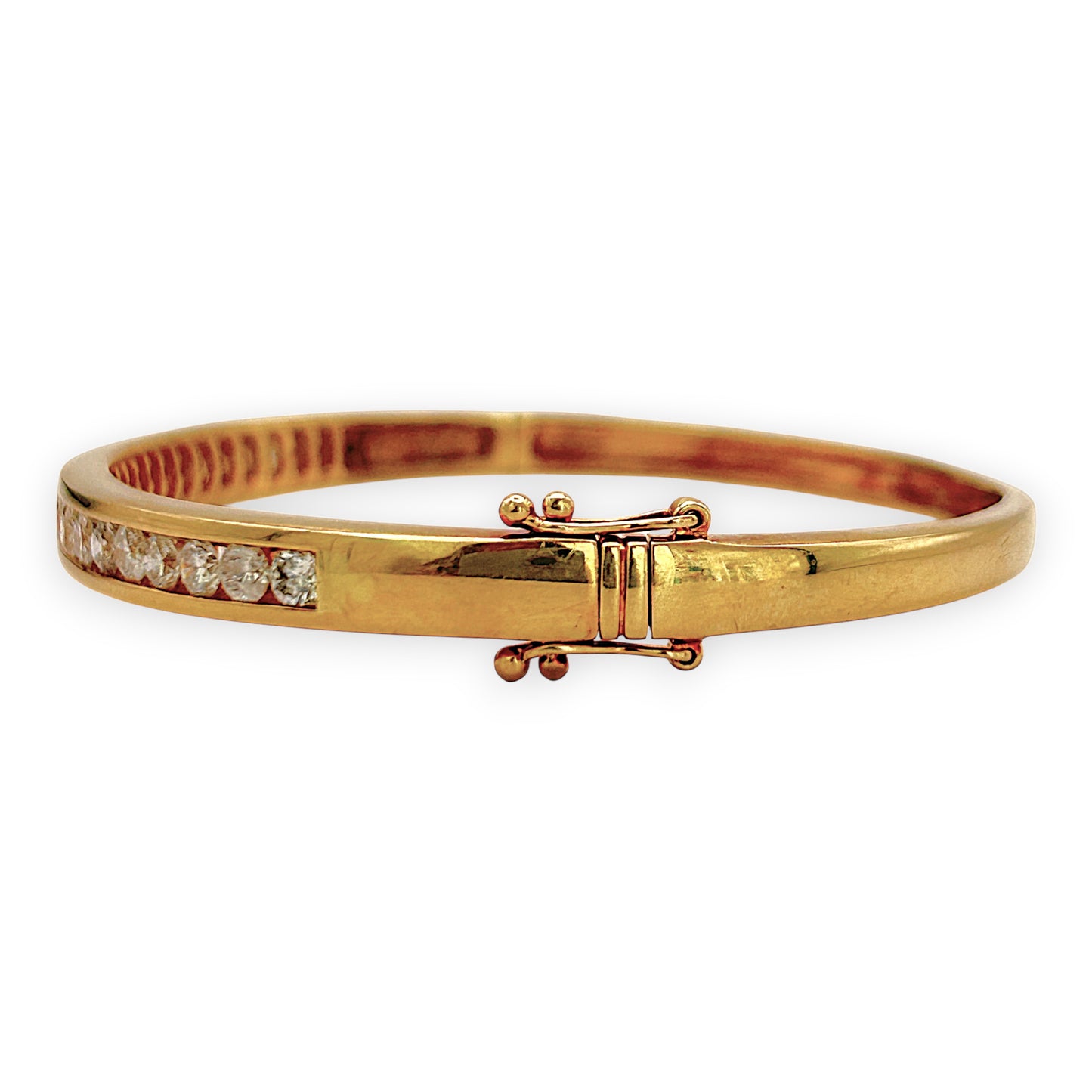 NZGD | 18ct Gold Lumina Crown Diamond Bangle Valuation $17,600