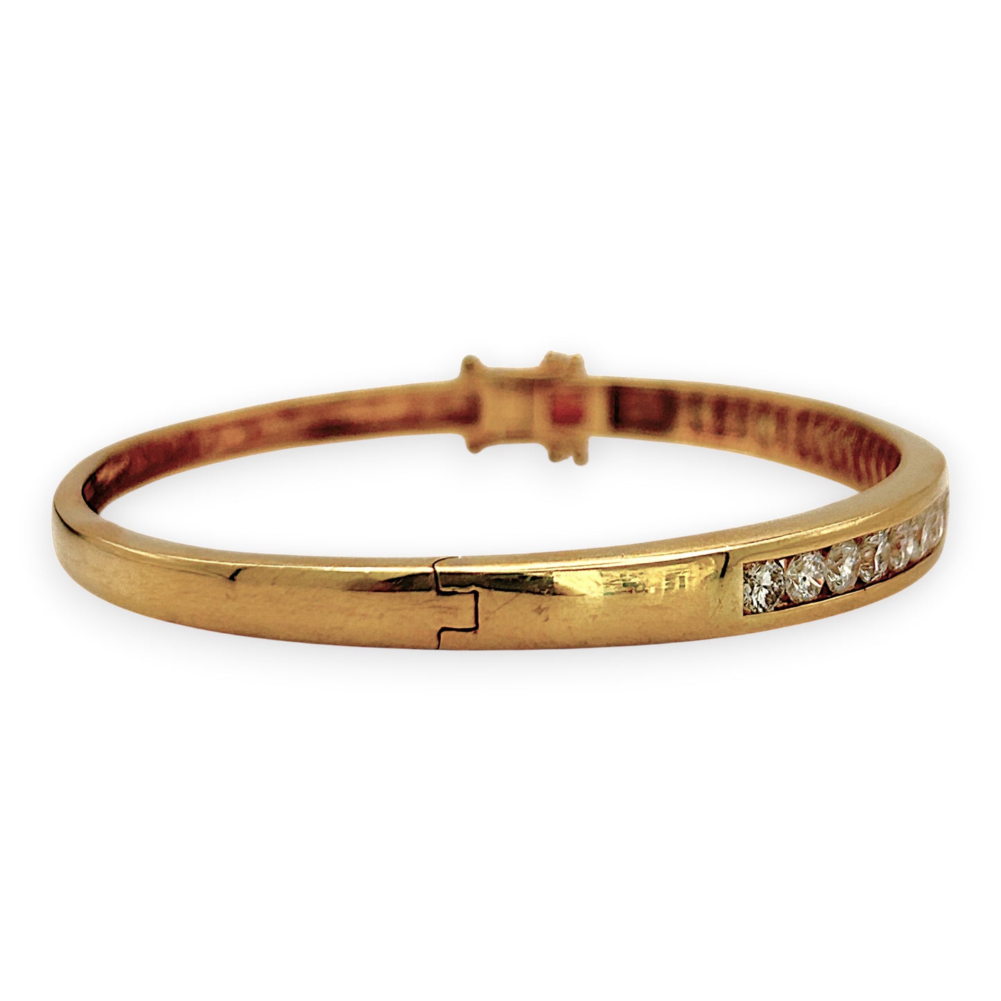 NZGD | 18ct Gold Lumina Crown Diamond Bangle Valuation $17,600