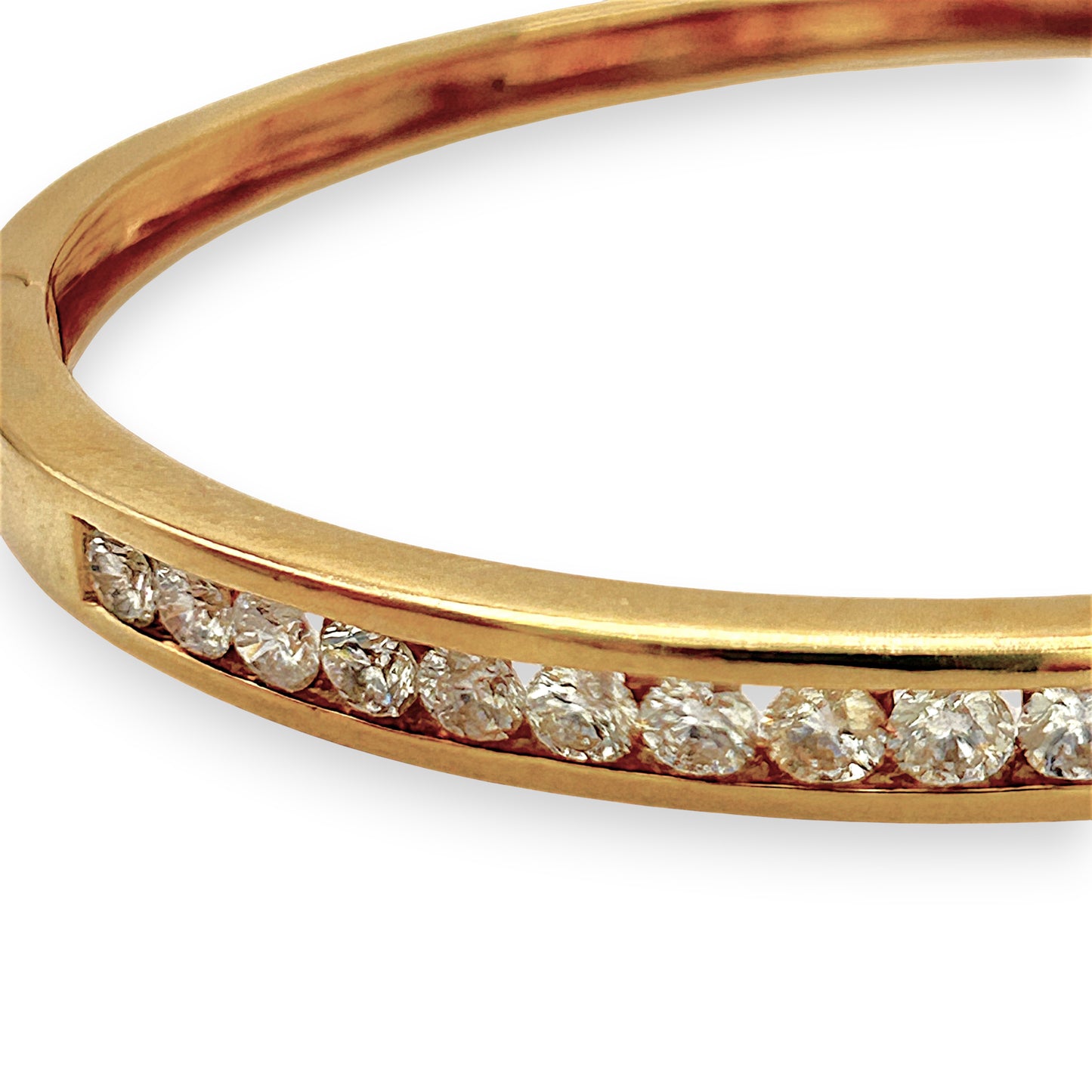 NZGD | 18ct Gold Lumina Crown Diamond Bangle Valuation $17,600