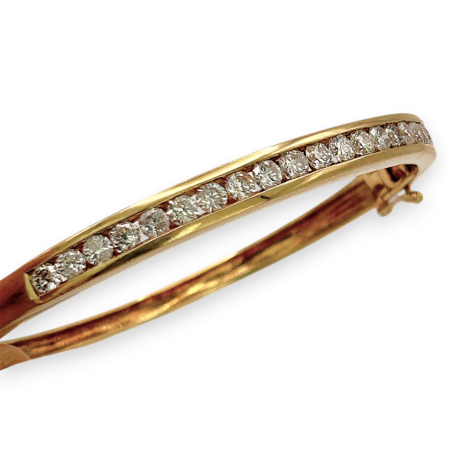 NZGD | 18ct Gold Lumina Crown Diamond Bangle Valuation $17,600