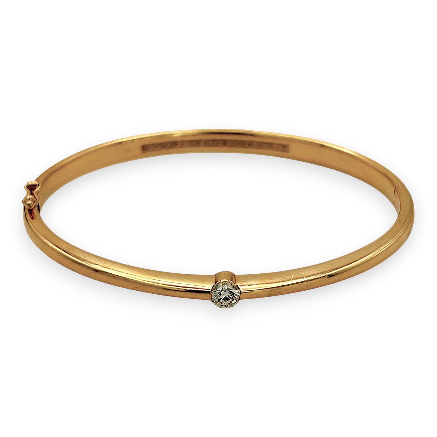 NZGD | 18ct Gold Luminous Solid Arc Bangle Valuation $28,500