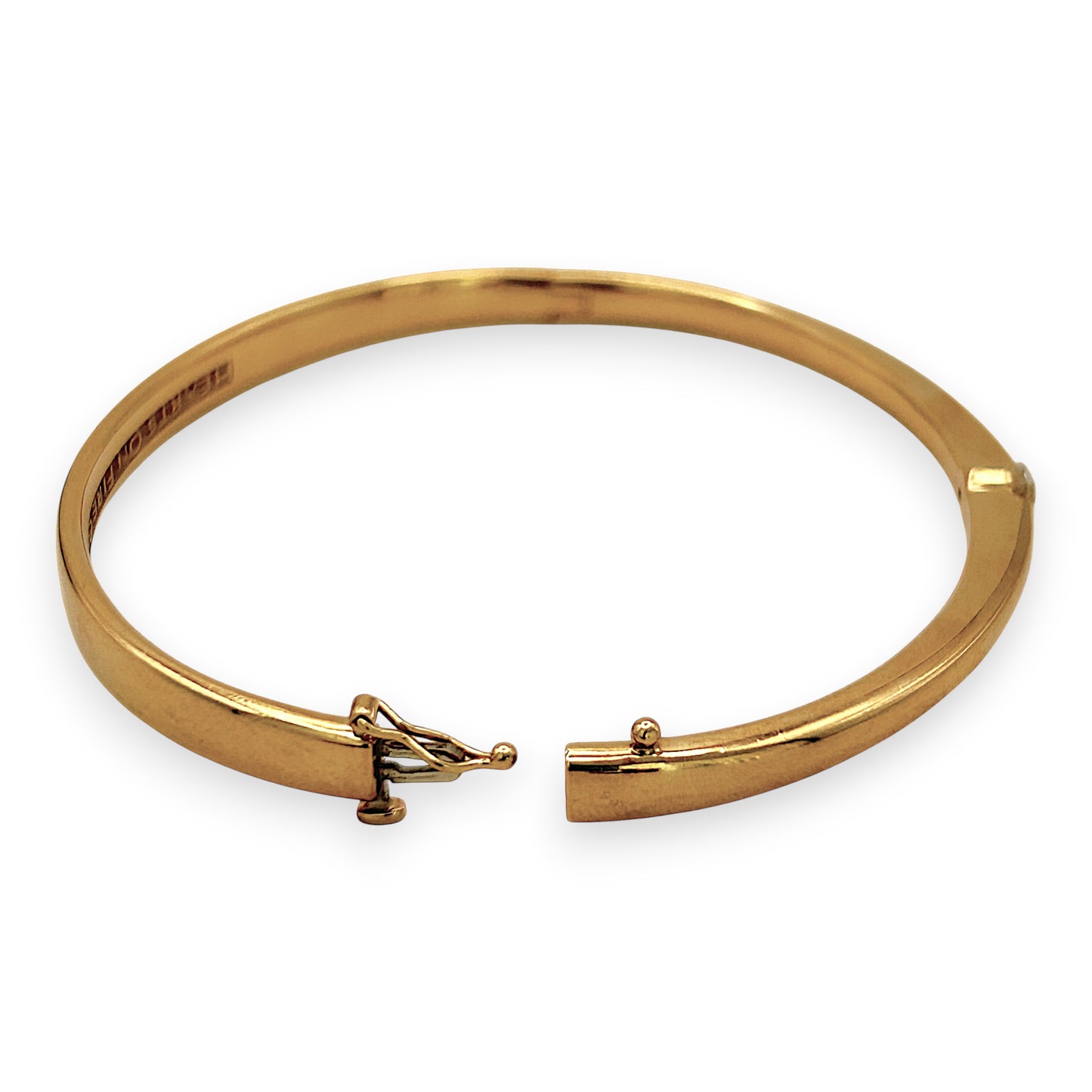 NZGD | 18ct Gold Luminous Solid Arc Bangle Valuation $28,500