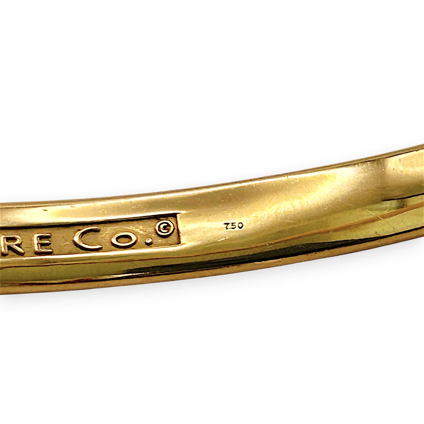 NZGD | 18ct Gold Luminous Solid Arc Bangle Valuation $28,500