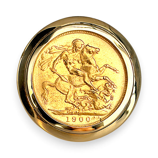 NZGD | MICHAEL HILL Full Sovereign Ring – 22ct Coin, 10ct Gold Frame
