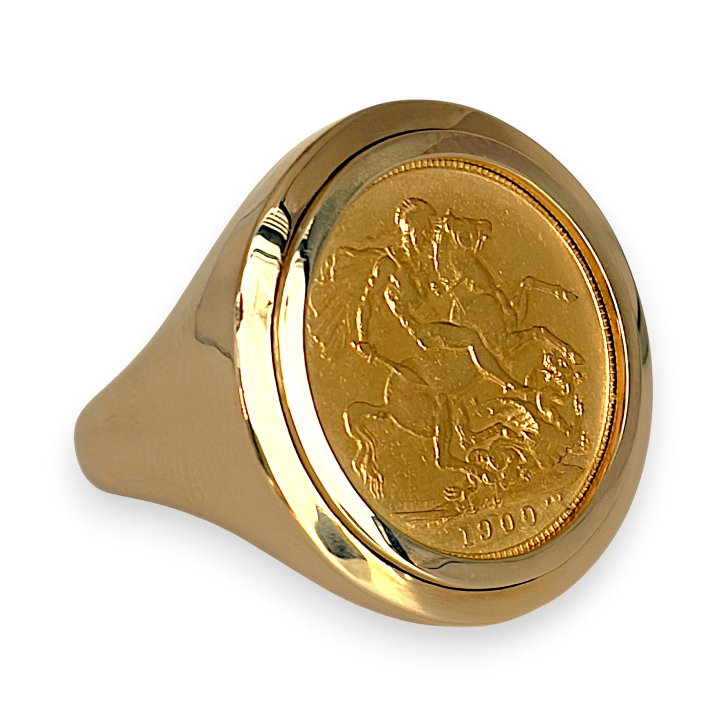 NZGD | MICHAEL HILL Full Sovereign Ring – 22ct Coin, 10ct Gold Frame