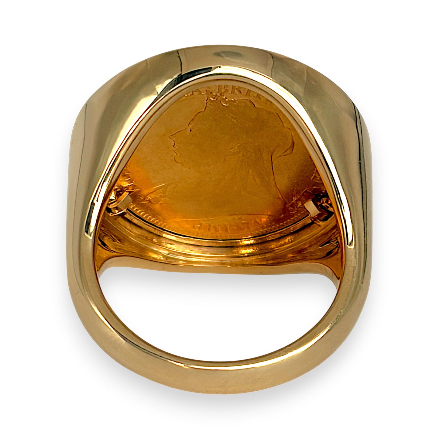 NZGD | MICHAEL HILL Full Sovereign Ring – 22ct Coin, 10ct Gold Frame