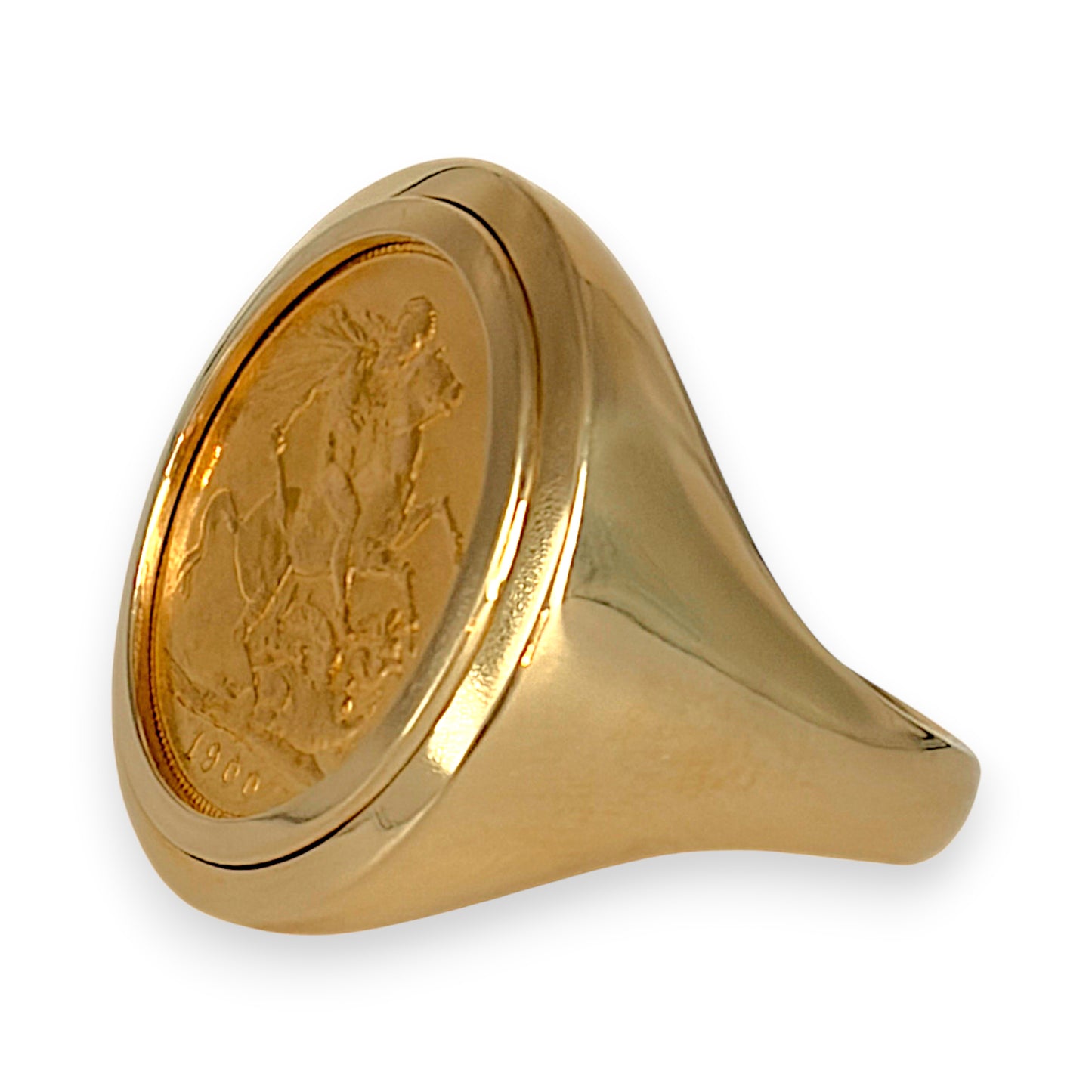 NZGD | MICHAEL HILL Full Sovereign Ring – 22ct Coin, 10ct Gold Frame