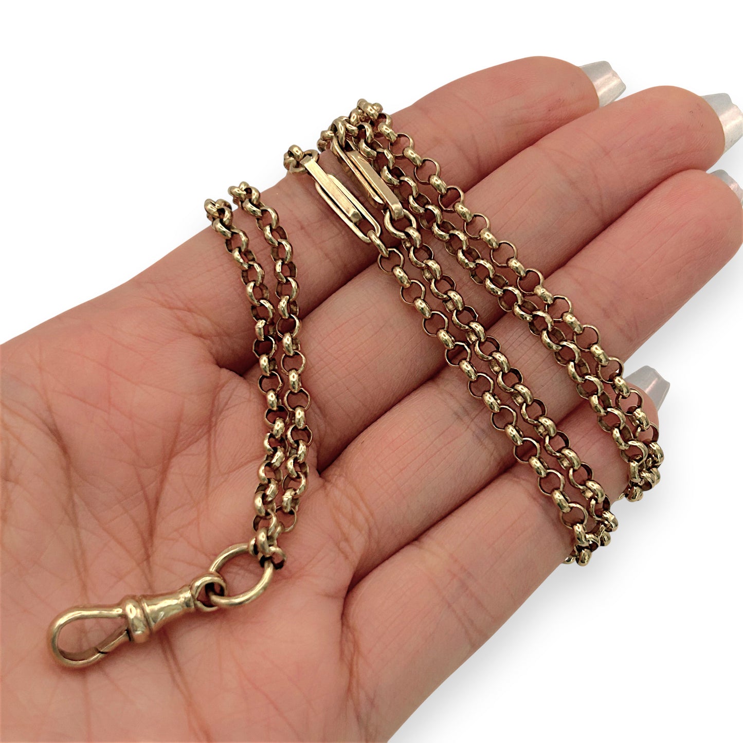 NZGD | 9ct Gold Lustre Line Vintage Link Chain 72cm