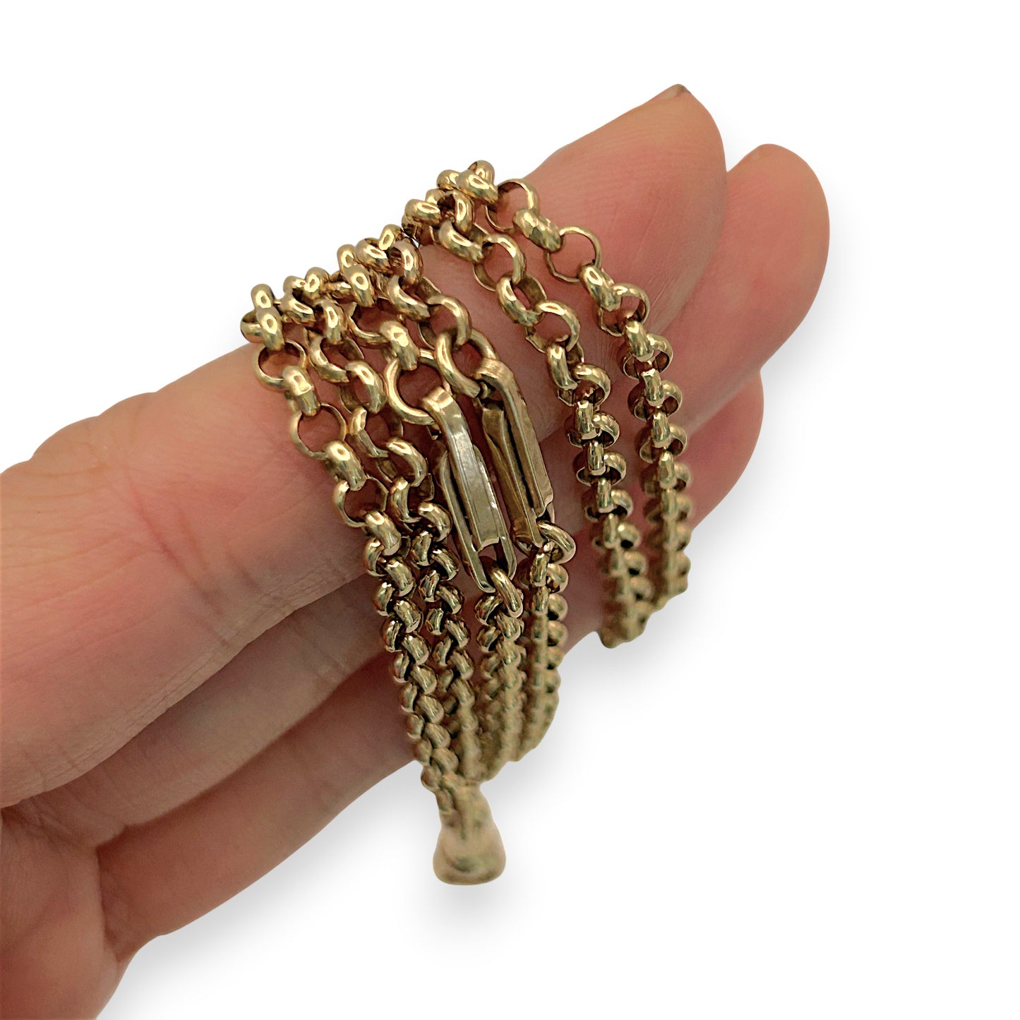 NZGD | 9ct Gold Lustre Line Vintage Link Chain 72cm