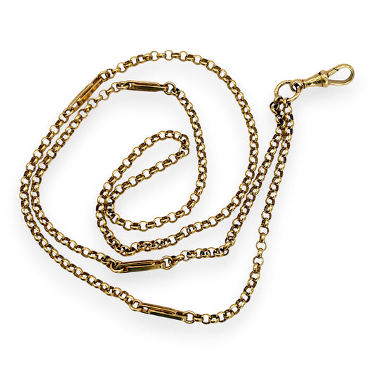 NZGD | 9ct Gold Lustre Line Vintage Link Chain 72cm