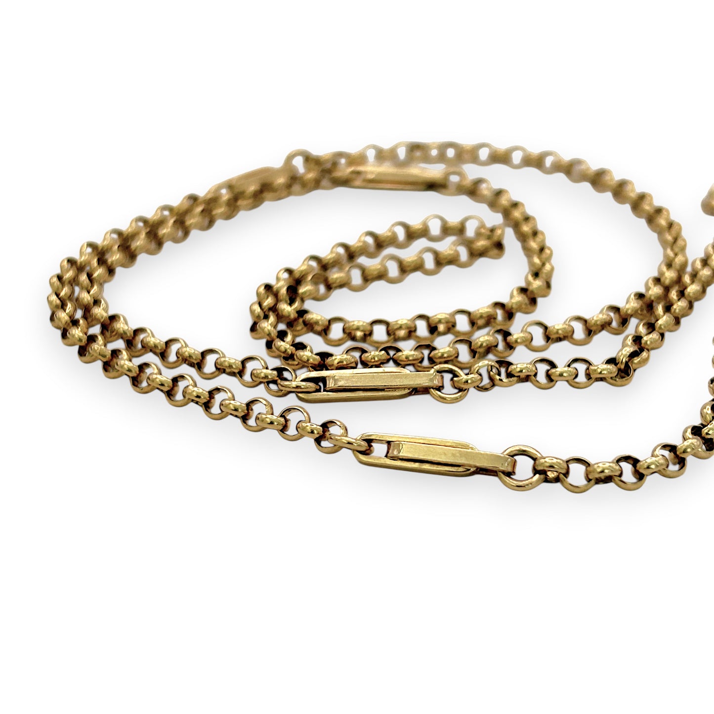 NZGD | 9ct Gold Lustre Line Vintage Link Chain 72cm