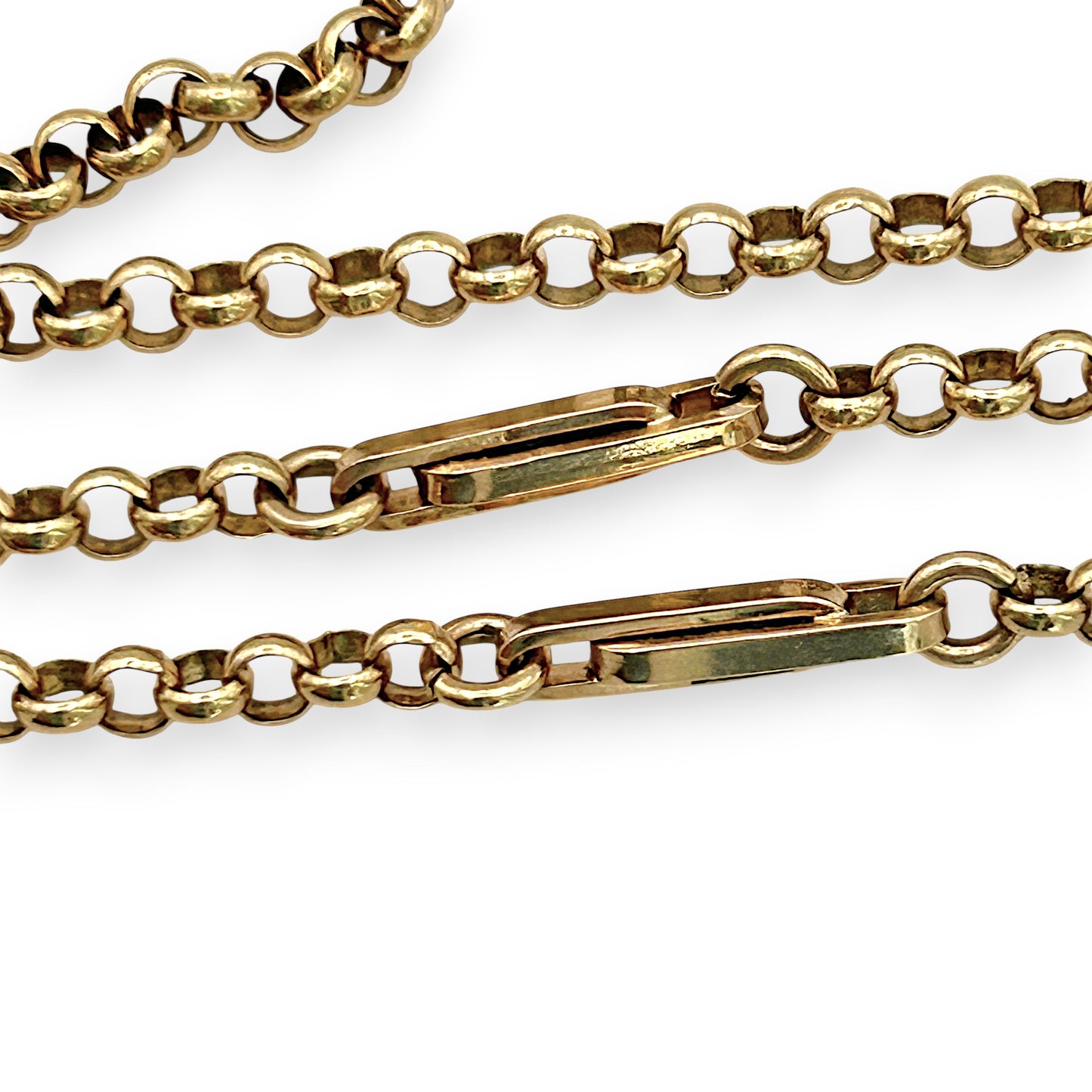NZGD | 9ct Gold Lustre Line Vintage Link Chain 72cm
