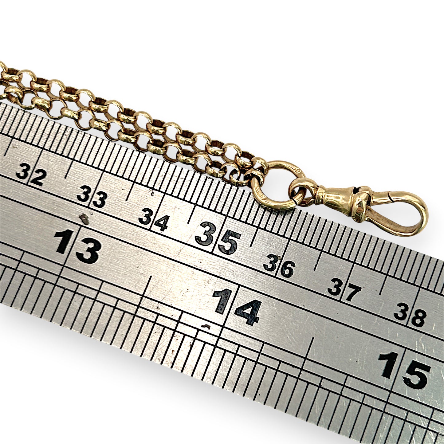 NZGD | 9ct Gold Lustre Line Vintage Link Chain 72cm