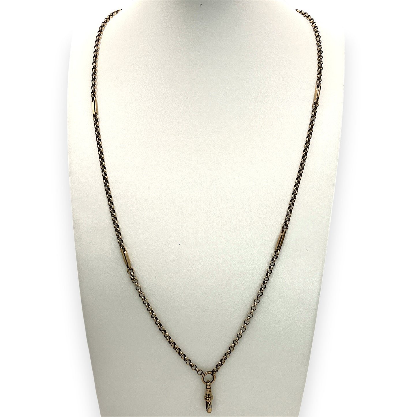 NZGD | 9ct Gold Lustre Line Vintage Link Chain 72cm