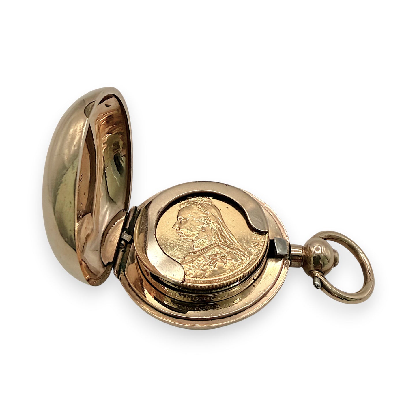 NZGD | Antique Dennison Sovereign Coin Case – 9ct Gold