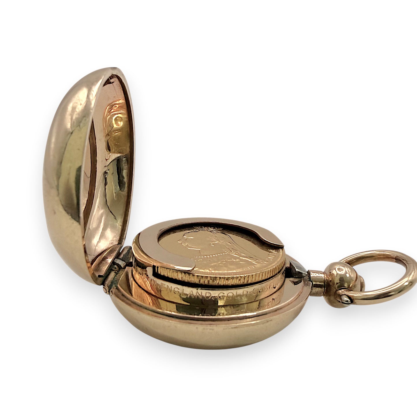 NZGD | Antique Dennison Sovereign Coin Case – 9ct Gold