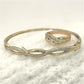 NZGD | 9ct Gold Celestia Twin‑Glow Bangle & Ring Set Valuation $4,550