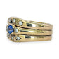NZGD | 9ct Gold Celestia Sapphire Trio Ring Valuation $4,450