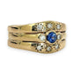 NZGD | 9ct Gold Celestia Sapphire Trio Ring Valuation $4,450