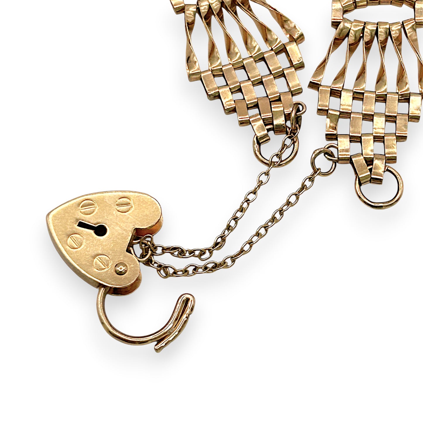 NZGD | 9ct Gold Heritage Heartlock Bracelet 18cm