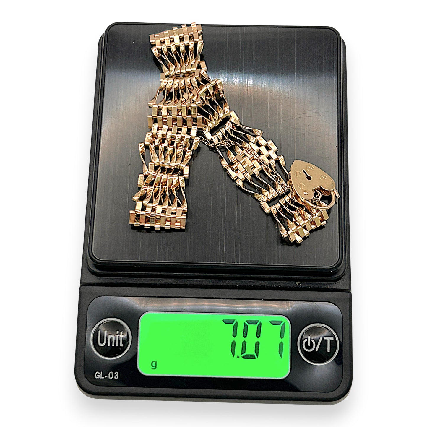 NZGD | 9ct Gold Heritage Heartlock Bracelet 18cm