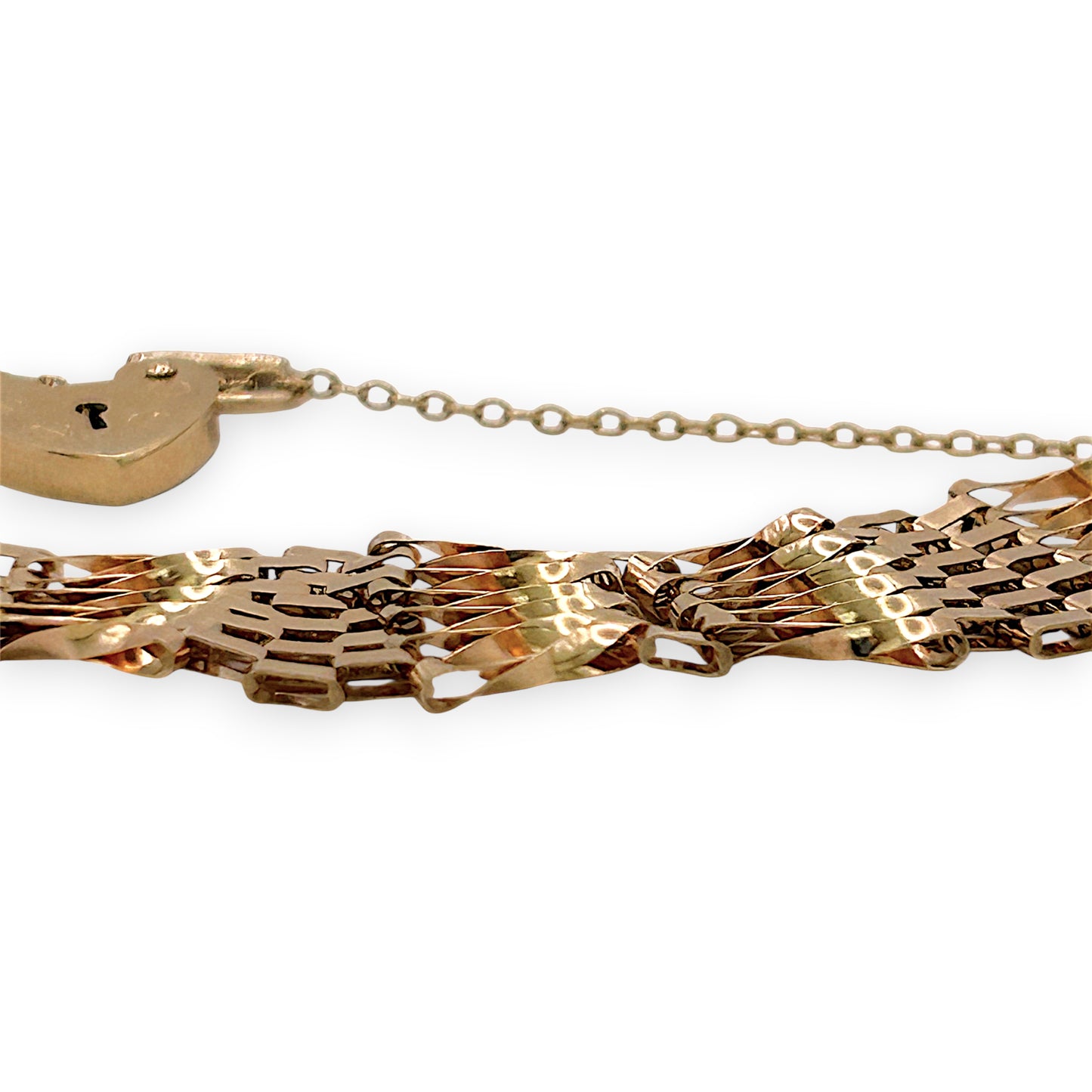 NZGD | 9ct Gold Heritage Heartlock Bracelet 18cm