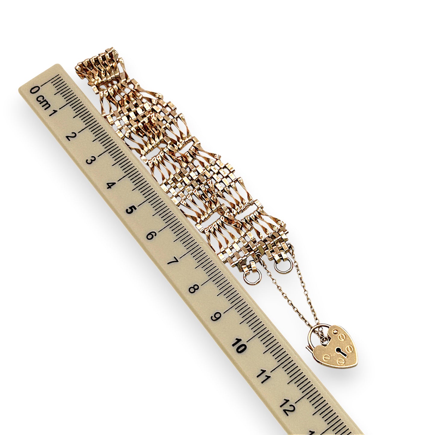 NZGD | 9ct Gold Heritage Heartlock Bracelet 18cm