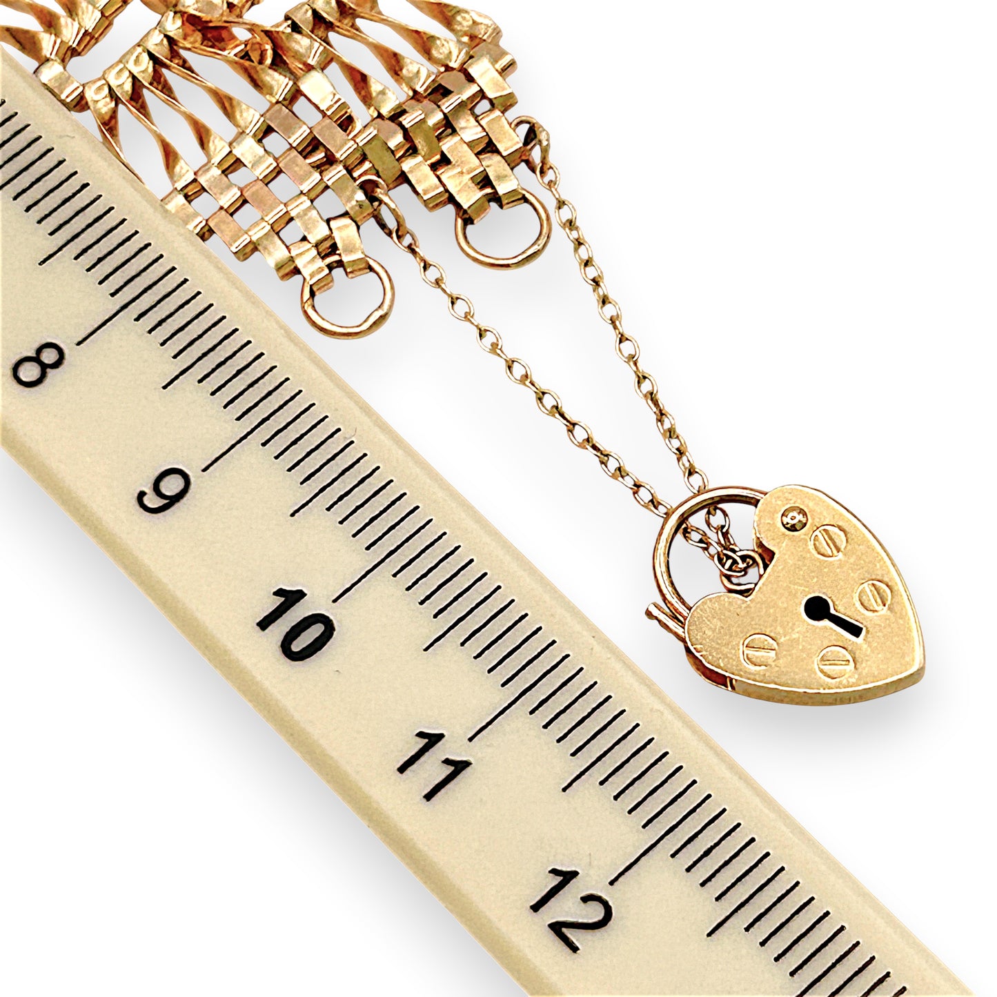 NZGD | 9ct Gold Heritage Heartlock Bracelet 18cm