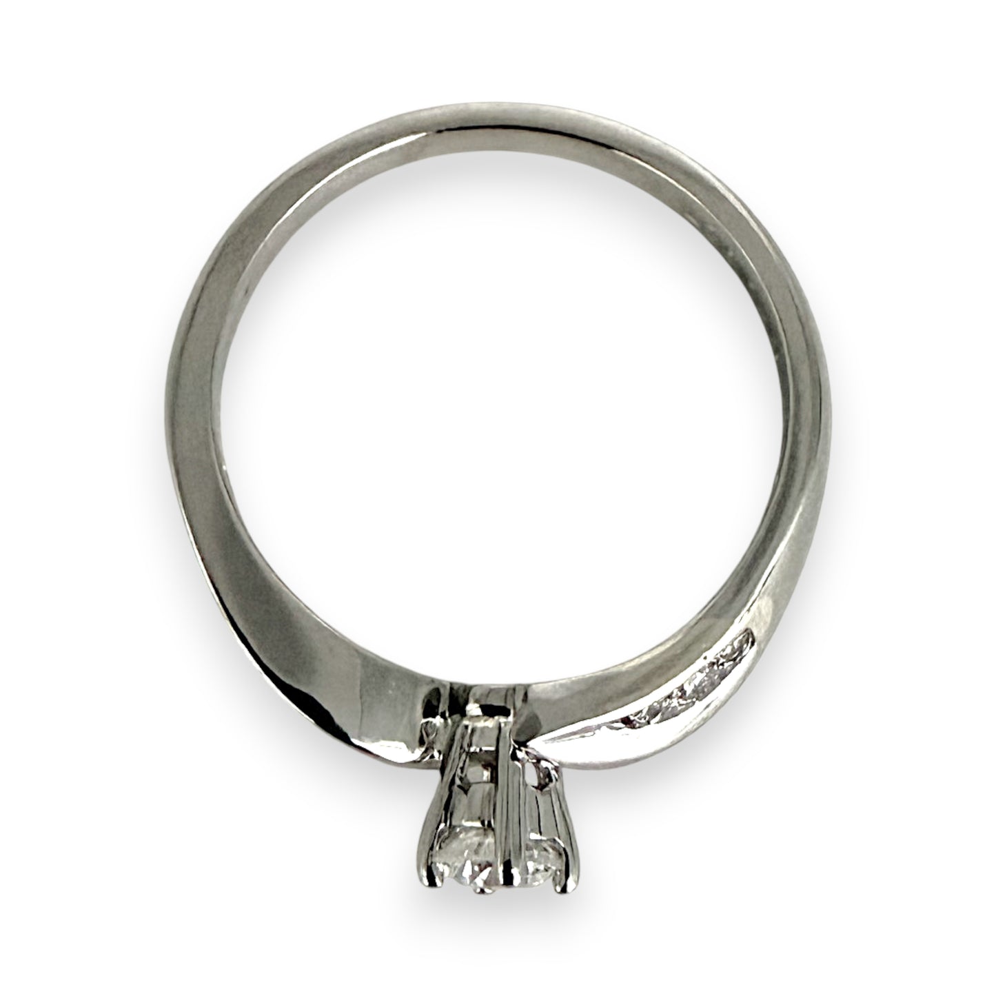 NZGD| 9ct White Gold MICHAEL HILL Starlight Solitaire Ring Size M 1/2